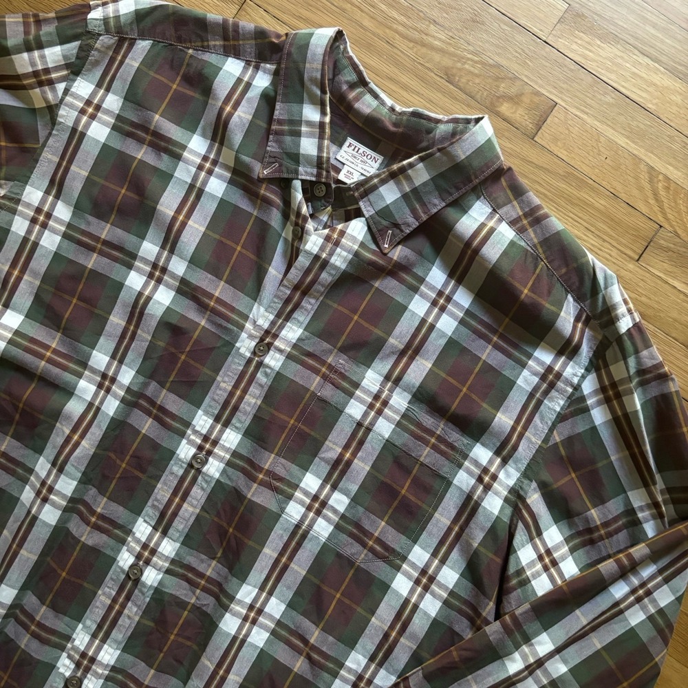 CC Filson Long Sleeve Men XXL Plaid Button Down Shirt Sutter Sport Heritage Fall